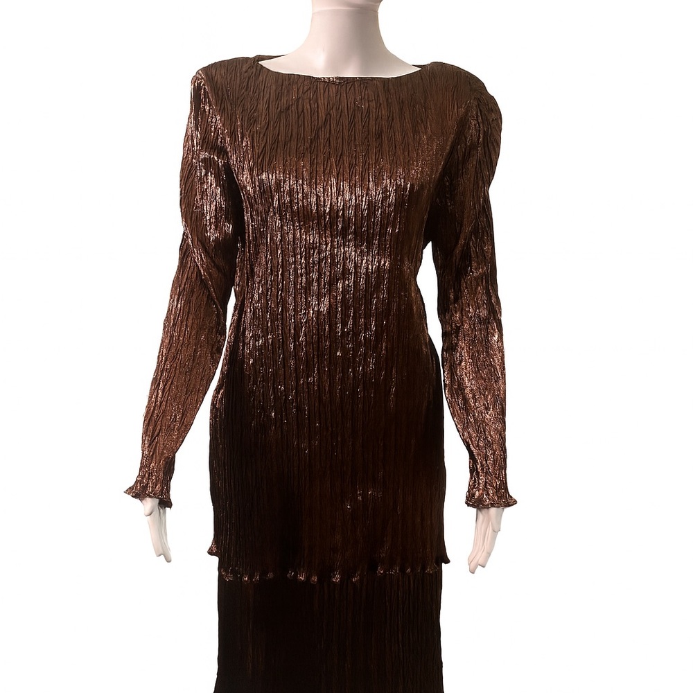 Evan-Picone Vintage Metallic Bronze 2-Piece Set | NWT | Size 8